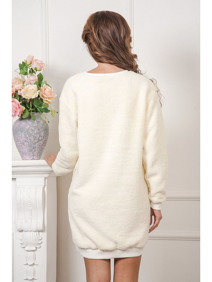 631 Платье домашнее "Cleo" молочный