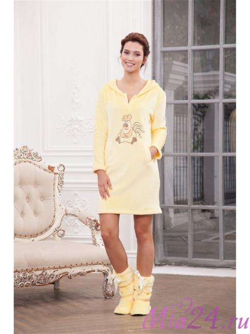 232 Платье домашнее "Cleo" желтый 232 Платье домашнее "Cleo" желтый