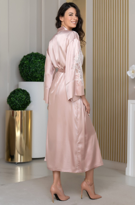 Халат длинный домашний женский Mia-Amore "Fellini" 3919 пудра