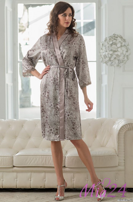 Халат женский средней длины Mia-Mella "Stella" 9297 Халат женский средней длины Mia-Mella "Stella" 9297
