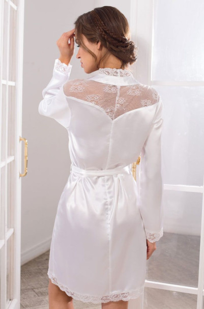 Халат женский короткий Mia-Mia "Lady in white" 17253