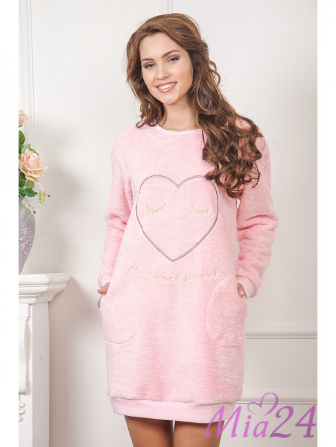 631 Платье домашнее "Cleo" розовый