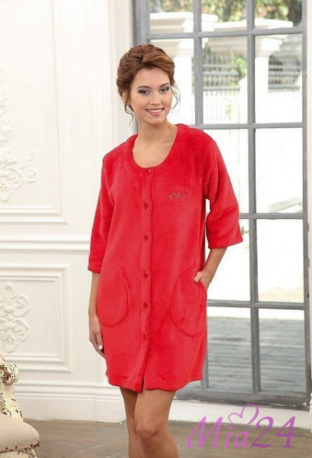 257 Халат домашний "Cleo" красный
