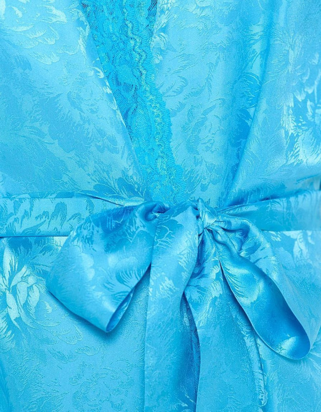 Халат шелковый Mia-Mia "Amely" 5703 голубой