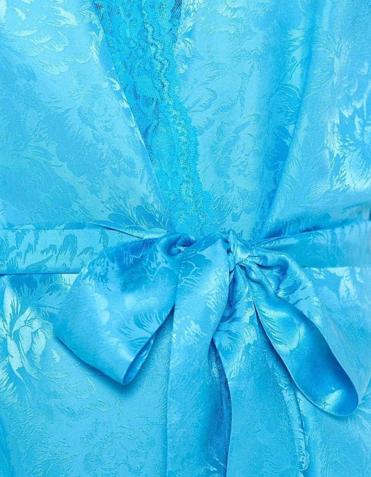 Халат шелковый Mia-Mia "Amely" 5703 голубой