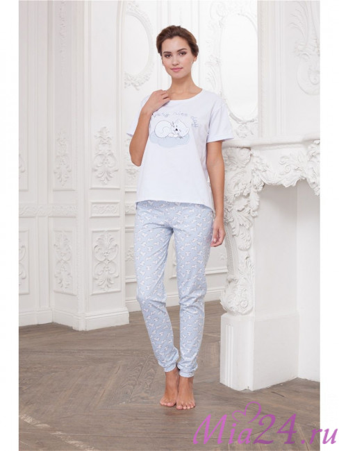 733 Пижама женская "Cleo" голубой