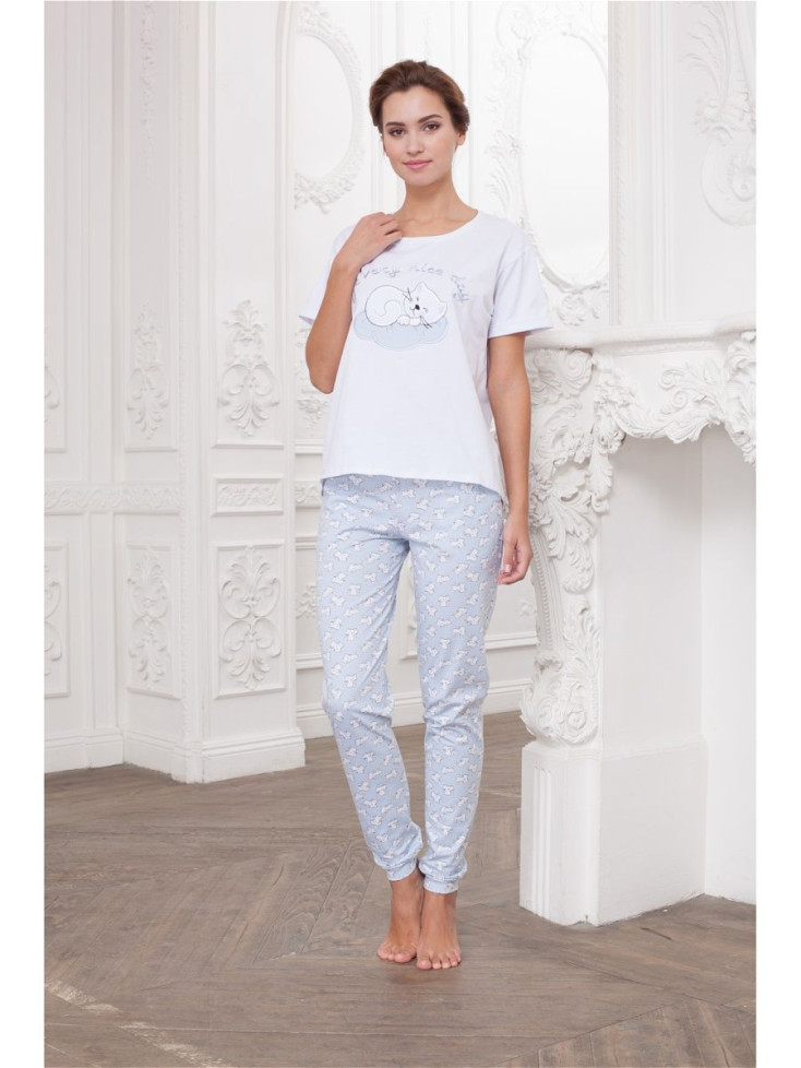 733 Пижама женская "Cleo" голубой