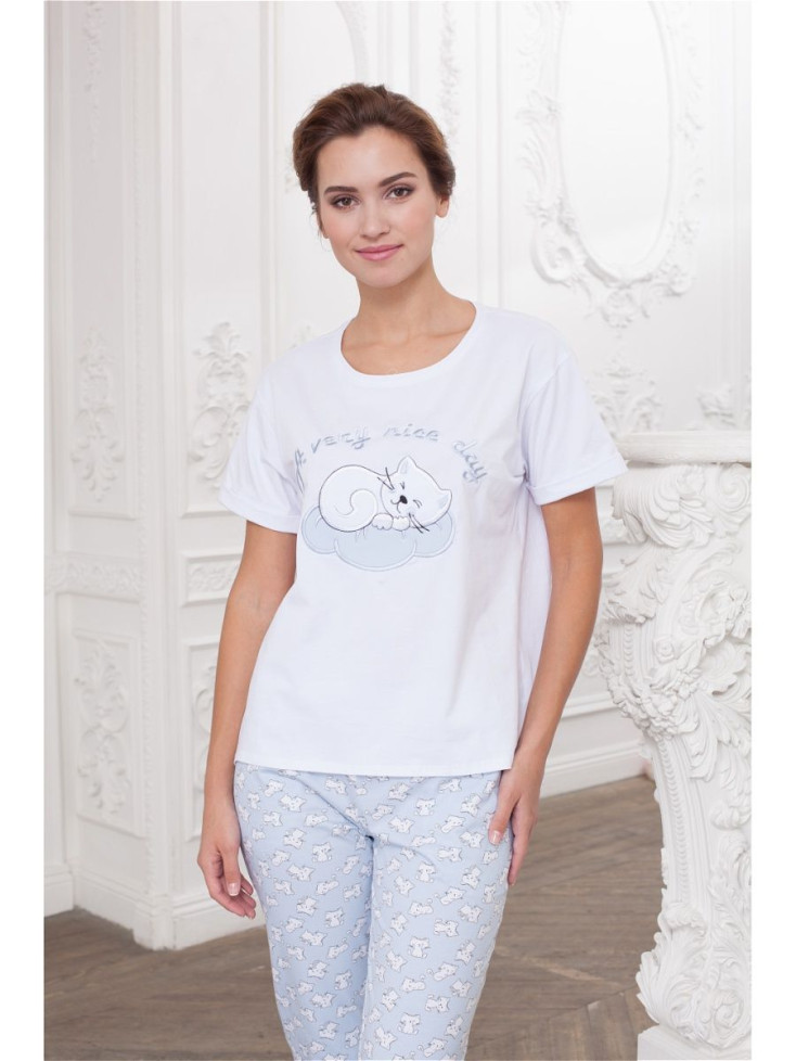 733 Пижама женская "Cleo" голубой