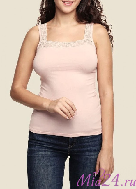 Майка женская из хлопка Cotonella "L'Altra" GD138 телесный (nudo)