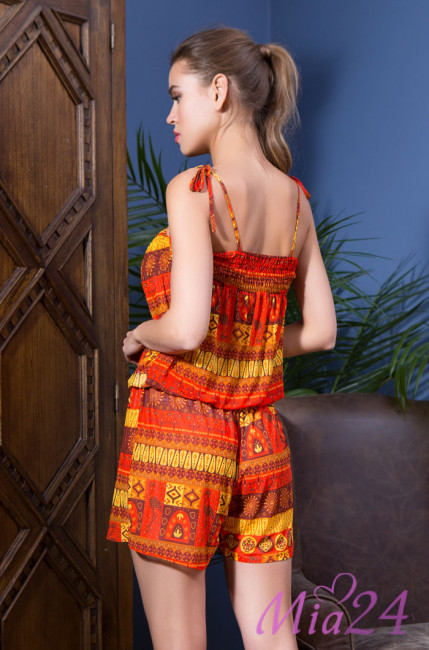 Комбинезон трикотажный женский Mia-Mia "Adelin" 19212 оранжевый  Комбинезон трикотажный женский Mia-Mia "Adelin" 19212 оранжевый