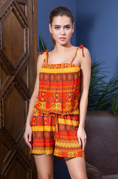 Комбинезон трикотажный женский Mia-Mia "Adelin" 19212 оранжевый 