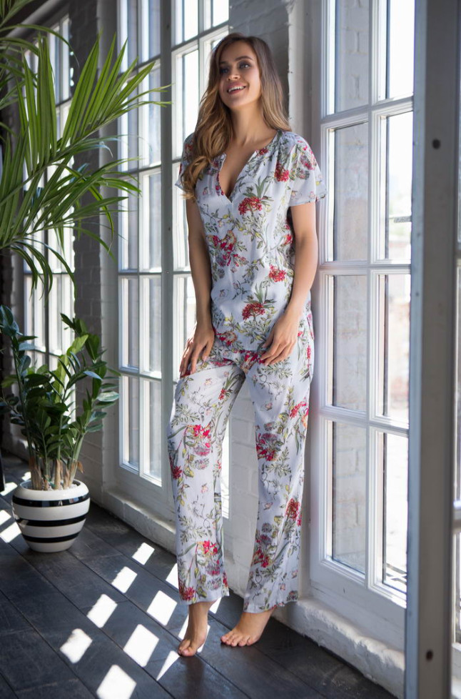 Женская пижама с брюками Mia-Mia "Alice" 16326 белый