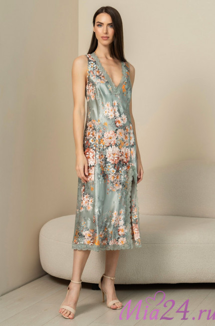 Сорочка длинная женская шелковая Mia-Amore "Azalia" 4411