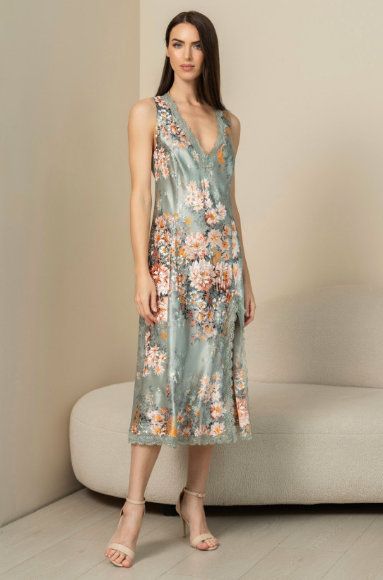 Сорочка длинная женская шелковая Mia-Amore "Azalia" 4411