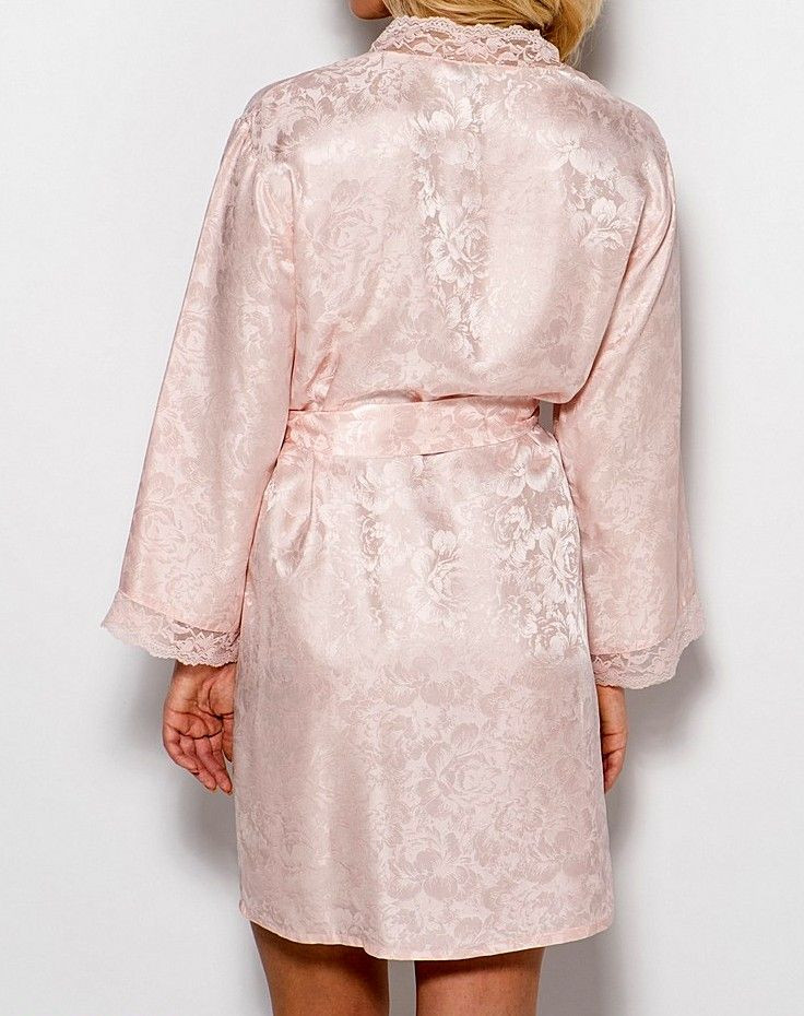 Халат шелковый Mia-Mia "Amely" 5703 розовый