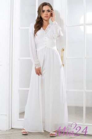 Пеньюар длинный из шифона Mia-Mia "Lady in white" 17259