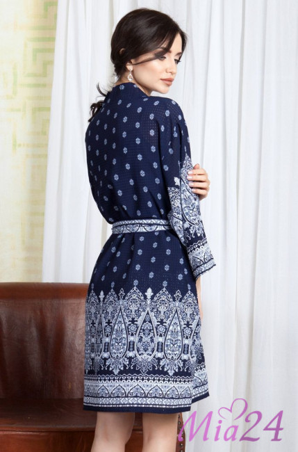 Халат женский домашний Mia-Mia "Leona" 16213 синий