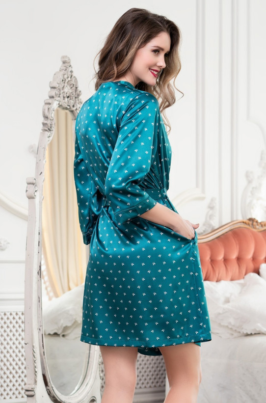 Халат женский Mia-Mella "Clever" 8943 изумруд