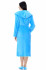 Длинный женский халат из велсофта с капюшоном S-Family бирюза Длинный женский халат из велсофта с капюшоном S-Family бирюза