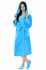 Длинный женский халат из велсофта с капюшоном S-Family бирюза Длинный женский халат из велсофта с капюшоном S-Family бирюза