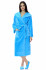 Длинный женский халат из велсофта с капюшоном S-Family бирюза Длинный женский халат из велсофта с капюшоном S-Family бирюза