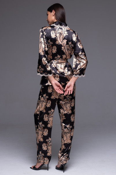 Комплект-тройка домашний шелковый Mia-Amore "Golden Flower" 3305