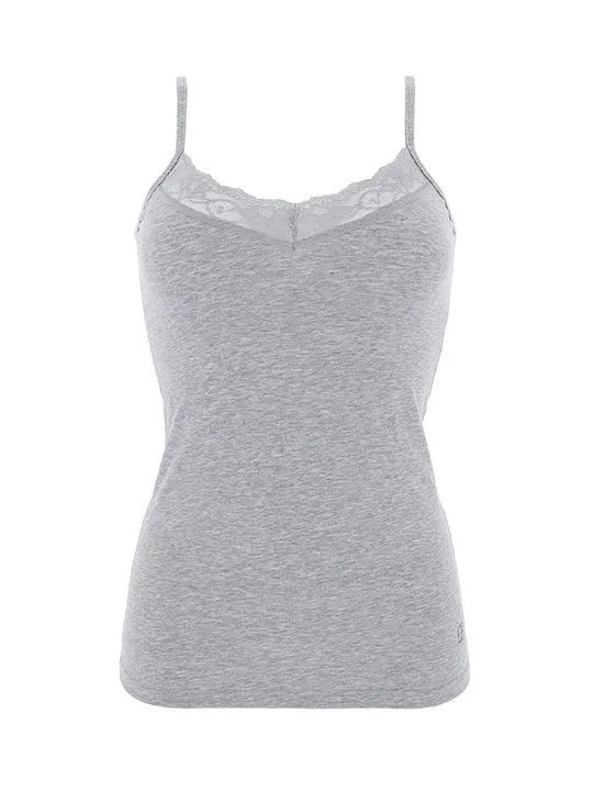 Майка женская из хлопка Cotonella "L'Altra" GD135 серый меланж