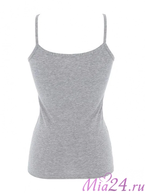Майка женская из хлопка Cotonella "L'Altra" GD135 серый меланж