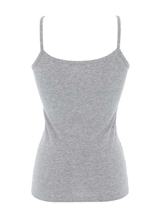 Майка женская из хлопка Cotonella "L'Altra" GD135 серый меланж