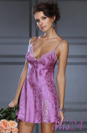Сорочка шелковая Mia-Mia "Amely" 5701 сливовый