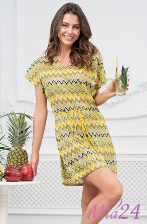 Туника пляжная с коротким рукавом Mia-Amore"Missoni" 8241 желтый