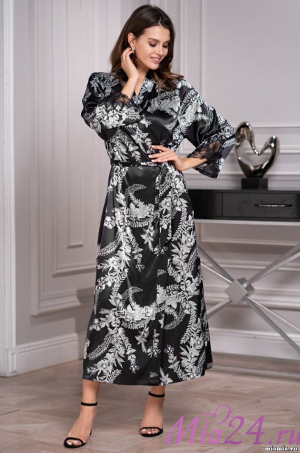 Халат длинный шелковый Mia-Amore "Miriam" 3489