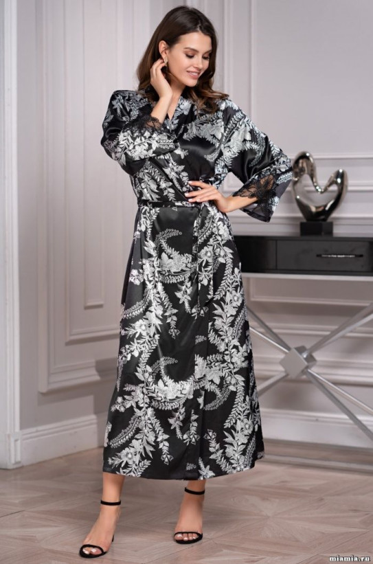 Халат длинный шелковый Mia-Amore "Miriam" 3489