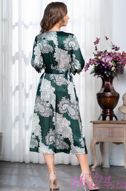 Халат длинный шелковый Mia-Amore "Agata" 3709 Халат длинный шелковый Mia-Amore "Agata" 3709