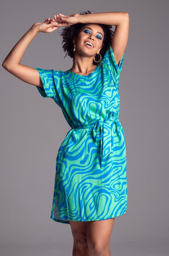 Туника женская из вискозы с шелком Mia-Amore "Seville" 5061 бирюза