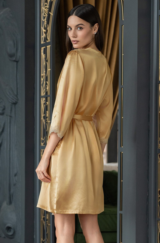 Халат короткий женский Mia-Mella "Julia" 8733 золотой