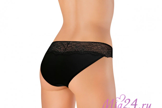 Трусы-слипы женские "Microlace" Amelie 8030-2 черный  