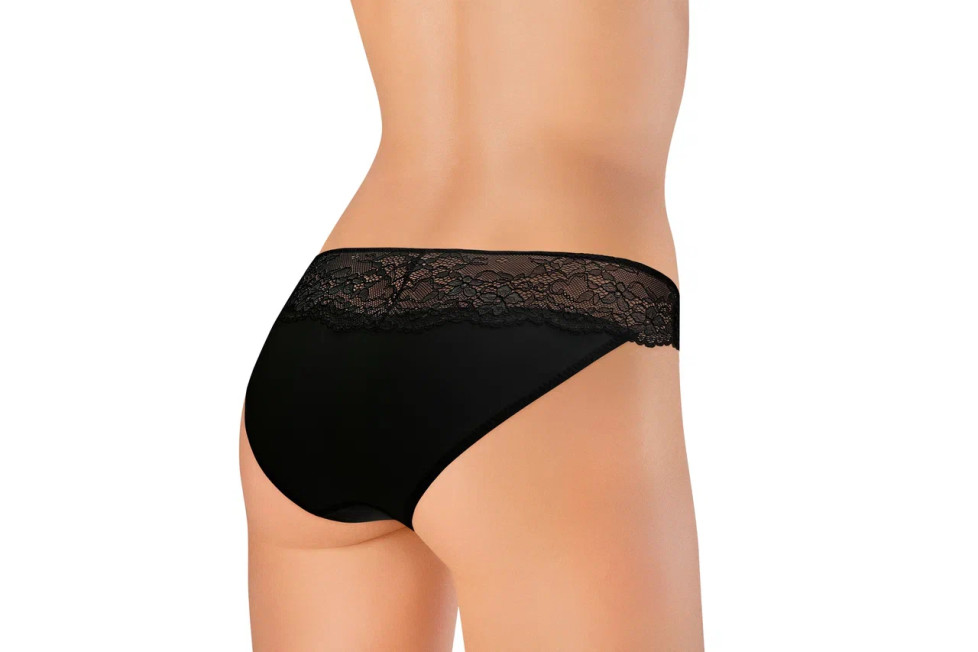 Трусы-слипы женские "Microlace" Amelie 8030-2 черный  