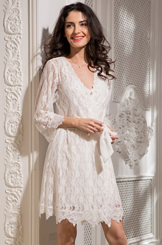 Халат кружевной Mia-Amore "Jasmin" 9803 белый