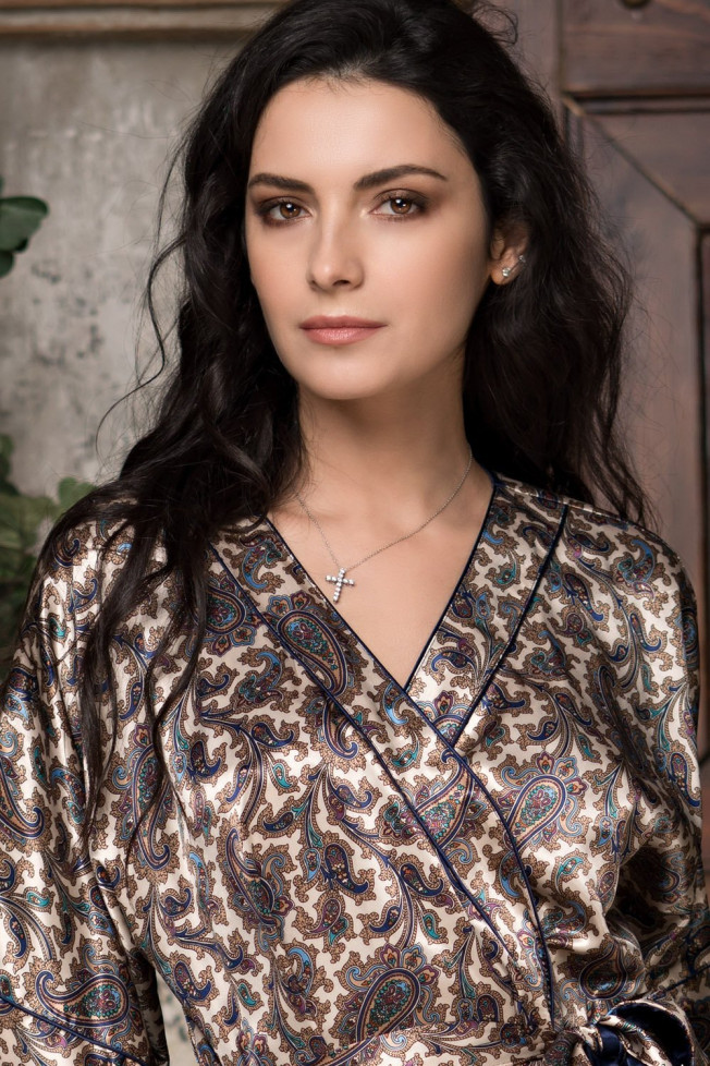 Халат шелковый Mia-Amore "Persia" 3403