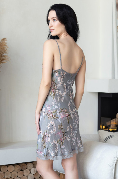 Сорочка женская из шелка с вискозой Mia-Amore "Amely" 5040 серый 