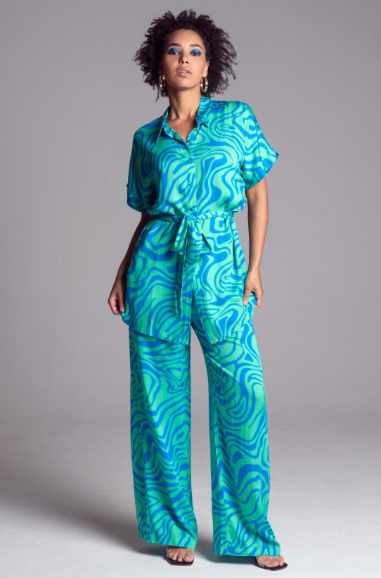 Комплект женский из вискозы с шелком Mia-Amore "Seville" 5066 бирюза