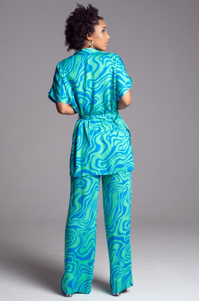 Комплект женский из вискозы с шелком Mia-Amore "Seville" 5066 бирюза