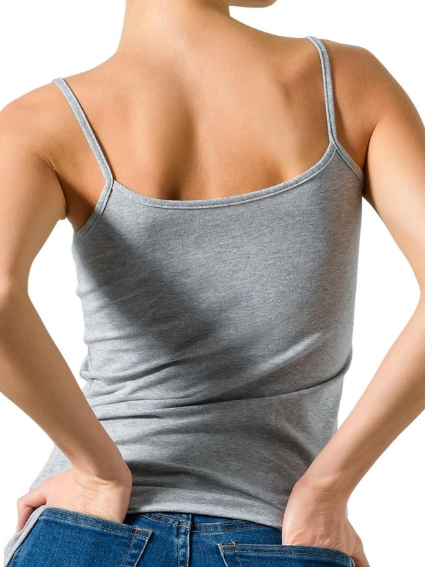 Майка женская из хлопка Cotonella "L'Altra"  GD006 серый меланж 