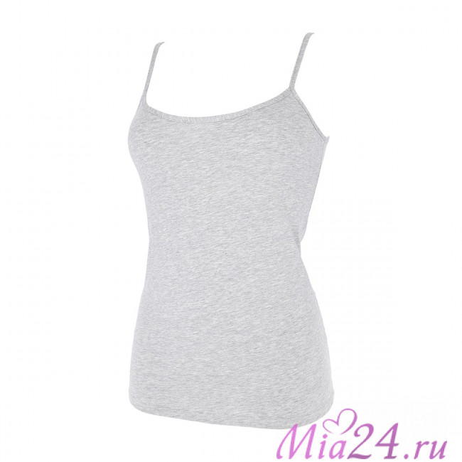 Майка женская из хлопка Cotonella "L'Altra"  GD006 серый меланж 