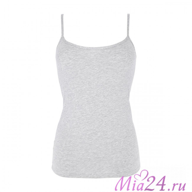Майка женская из хлопка Cotonella "L'Altra"  GD006 серый меланж 