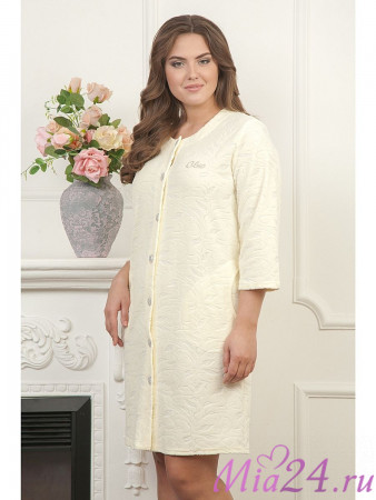 474 Халат женский "Cleo" светло-желтый