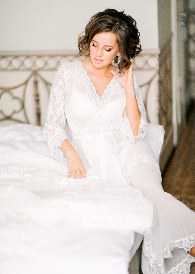 Халат женский кружевной Mia-Amore "Jasmin" 9809 белый