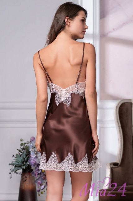 Сорочка шелковая Mia-Amore "Marilin" 3100 шоколад