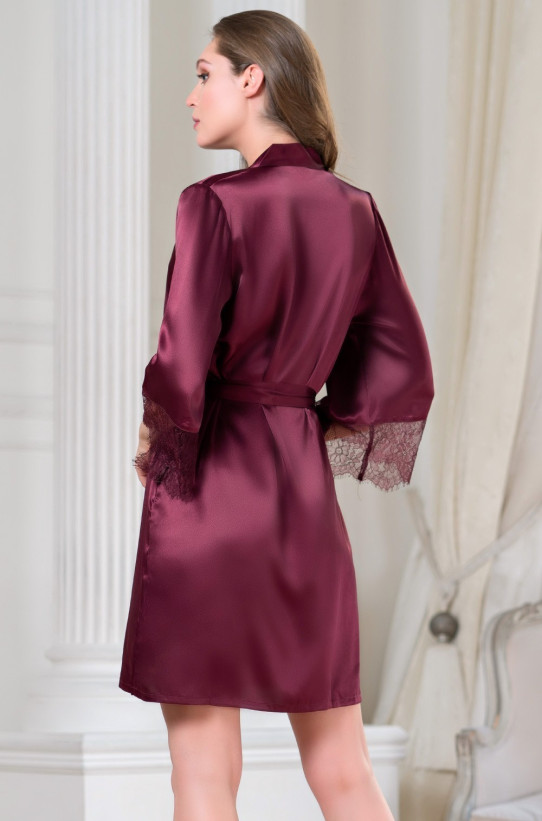 Халат шелковый Mia-Amore "Sharon" 3803 бордовый